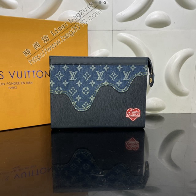 路易威登2022新款男士手包 M45961 路易威登Pochette Voyage手拿包 LV专柜爆款丹宁布和Taurillon牛皮男士手拿包  ydh4580