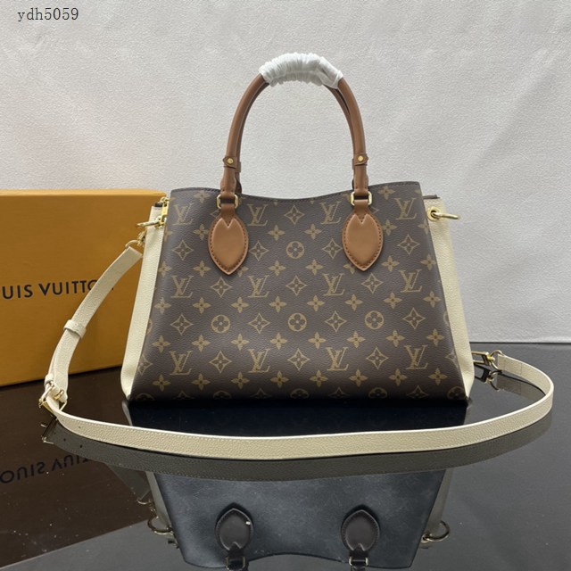 Lv路易威登2023專櫃新款Opéra中號手袋 LV老花粒面皮革手提肩背女包 M46495 ydh5059