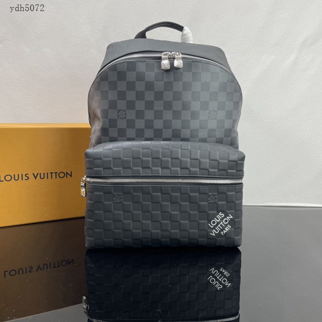 Lv路易威登2023專櫃新款Discovery小號雙肩包 LV男士棋盤格後背包 N40436 ydh5072
