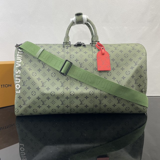 LV路易威登2023专柜新款M23963 Monogram Tones系列Keepall Bandoulière 45旅行袋 ydh5308