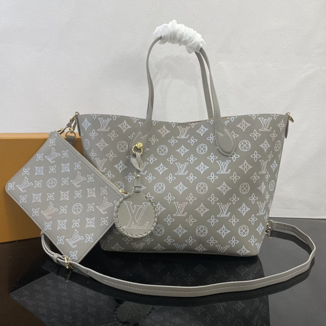 LV路易威登2023专柜新款M23387 镂花牛皮革Blossom中号托特包 ydh5418