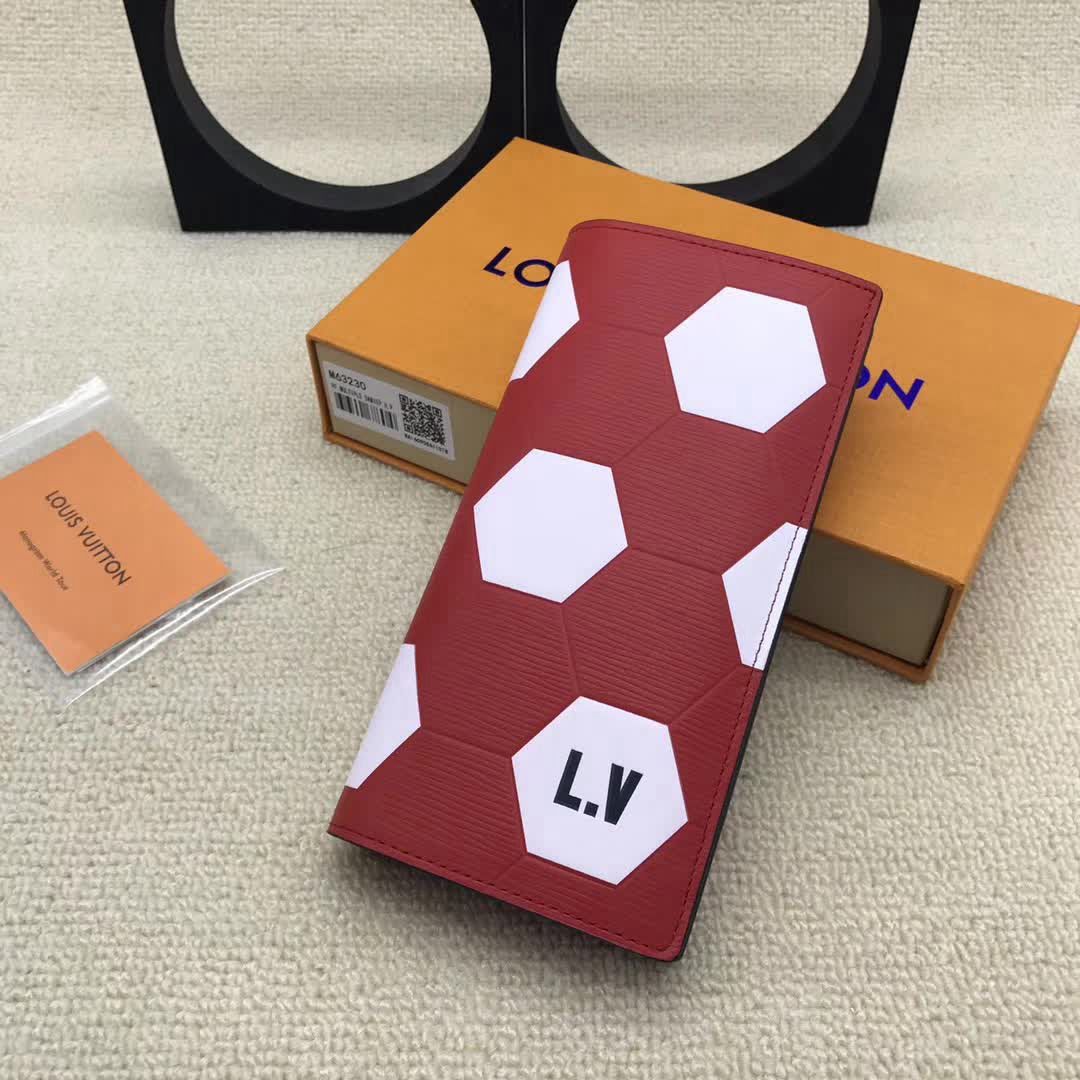路易威登LV頂級原單 M63230紅 LV經典男士錢夾 ZY1119