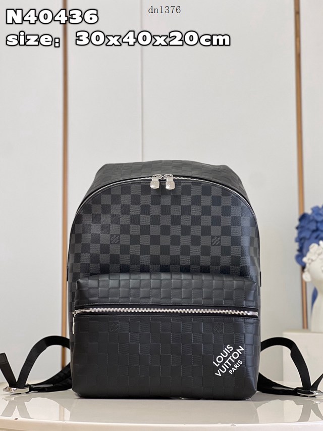LV專櫃2023新款Discovery小號雙肩包 N40436 路易威登Damier2系列男士後背包 dn1376