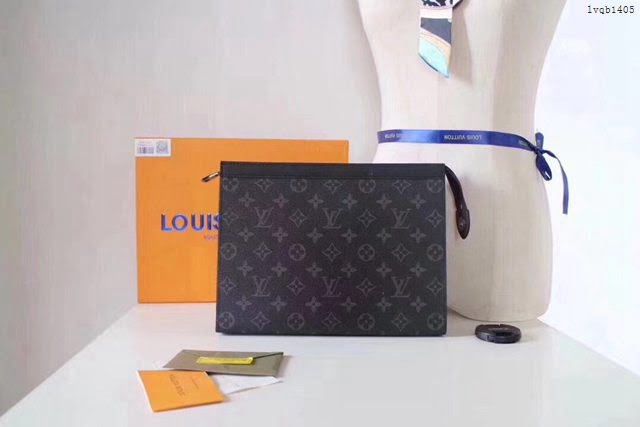 lv手包 M61692 頂級原單 Pochette Voyage中號 lv男士手拿包  lvqb1405