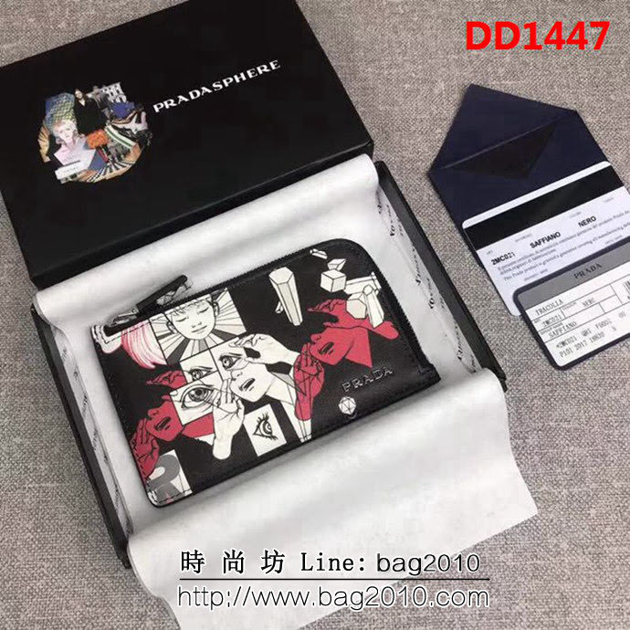 PRADA普拉達 官網同步 2018最新漫畫印象系列 男士卡片夾 2MC021 DD1447