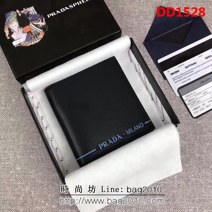 PRADA普拉達 官網同步 2018最新摩登態度系列 男士短款錢夾 2MO004 DD1528