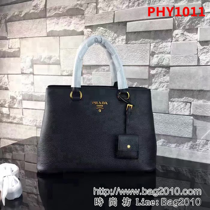 普拉達PRADA原單 秋冬最新款 1BA579-2原版荔枝紋 可手提肩背包 PHY1011