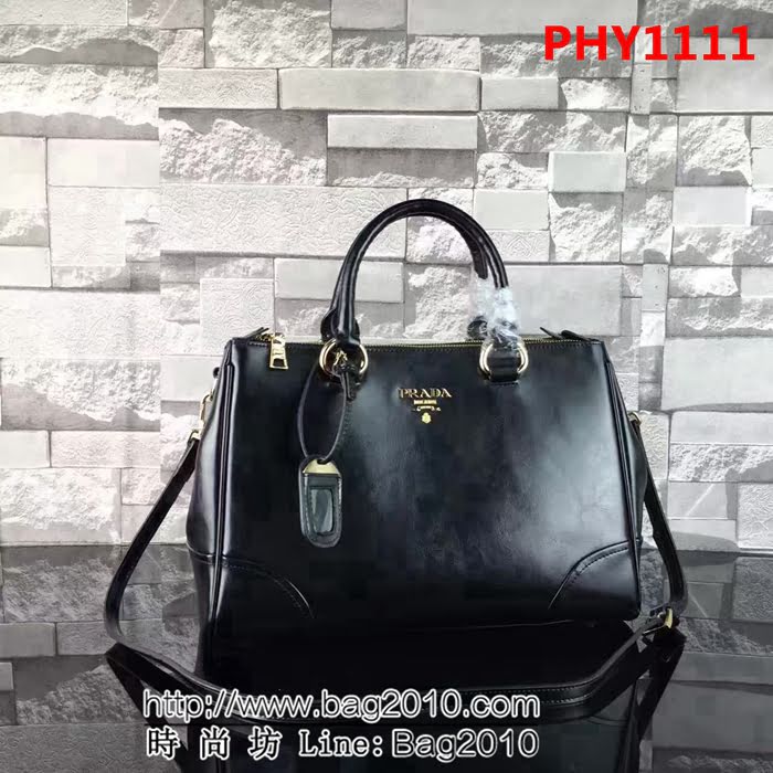 普拉達PRADA原單 2324原版油臘皮PRADA 實物實拍 官網同步手提肩背包 PHY1111