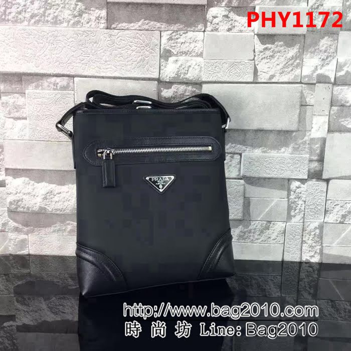 普拉達PRADA原單 0014克色韓國布配皮官網同步 PRADA單肩斜挎包 PHY1172