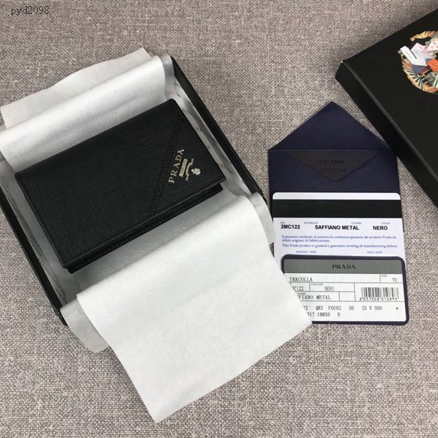 prada卡包 普拉達專櫃最新款 2MC122 PRADA爆款男士卡包  pyd2098