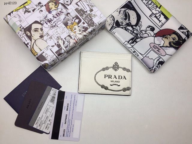 prada錢包 普拉達專櫃最新十字紋牛皮卡包 2MC223 PRADA男士卡片夾  pyd2120