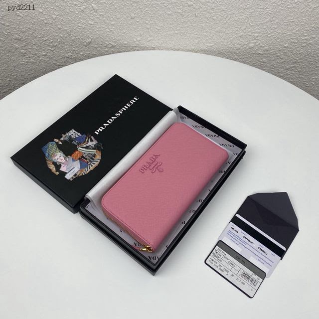 prada錢包 普拉達專櫃最新爆款長錢包 1ML506 prada女士單拉鏈錢包  pyd2211