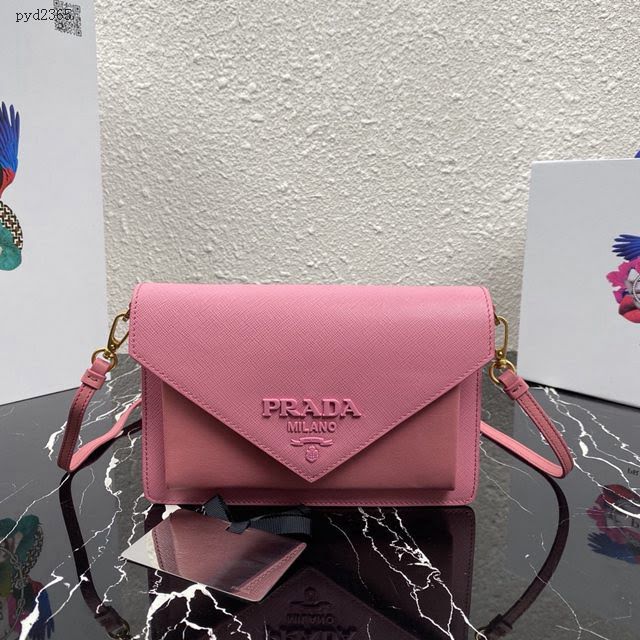 prada女包 普拉達新款女士斜挎包 1BP020 Prada單肩小包 Saffiano皮 Prada翻蓋包  pyd2365