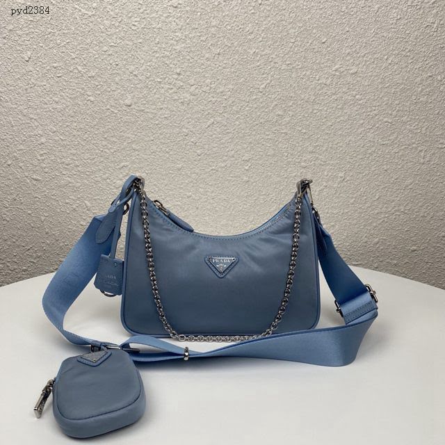 prada女包 普拉達2020新款nylon Hobo手拎包 時尚百搭 prada腋下包 1BH204 Prada單肩斜挎包  pyd2384