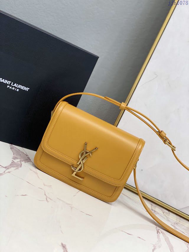 YSL爆款女士包包 聖羅蘭經典款MONOGRAM金屬旋扣小號郵差包 YSL肩背斜挎包 634306  jjh1078
