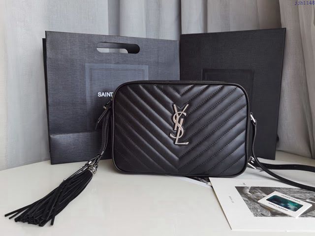 YSL爆款女士包包 聖羅蘭經典款原廠皮LOU流蘇吊墜相機包 YSL肩背斜挎包 520534  jjh1148