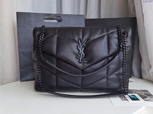 YSL爆款女士包包 聖羅蘭經典款LOULOU PUFFER絎縫小羊皮包 YSL肩背斜挎包 577475  jjh1157