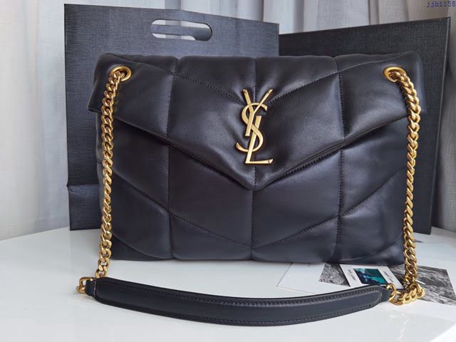 YSL爆款女士包包 聖羅蘭經典款LOULOU PUFFER絎縫小羊皮包 YSL肩背斜挎包 577475  jjh1158