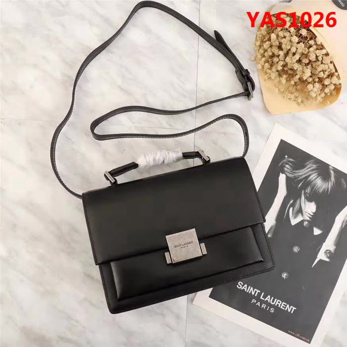 YSL聖羅蘭 專櫃最新同步 經典牙籤紋 手提前翻蓋肩背斜挎包 26819 YAS1026