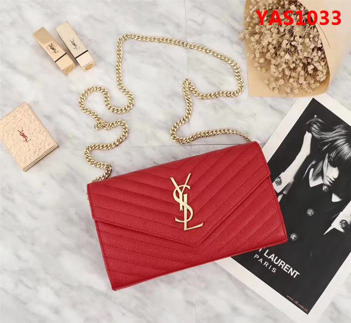 YSL聖羅蘭 爆款 魚子醬牛皮鏈條小包 可當手包用 26801 YAS1033