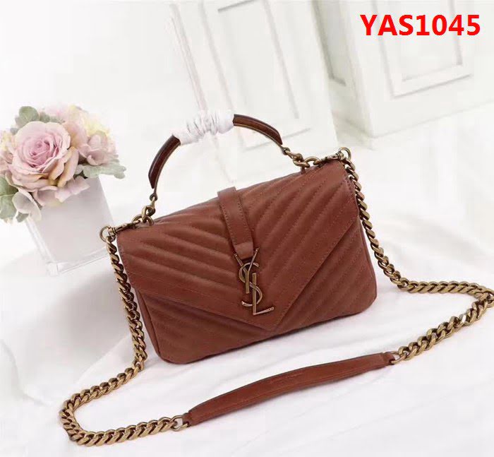 YSL聖羅蘭 專櫃最新同步款 雙色烤焦油皮郵差包 59902 YAS1045