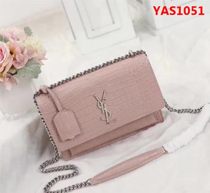 YSL聖羅蘭 專櫃最新 鄭秀文同款 鱷魚紋日落包 EY442906 YAS1051