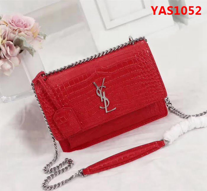 YSL聖羅蘭 專櫃最新 鄭秀文同款 鱷魚紋日落包 EY442906 YAS1052