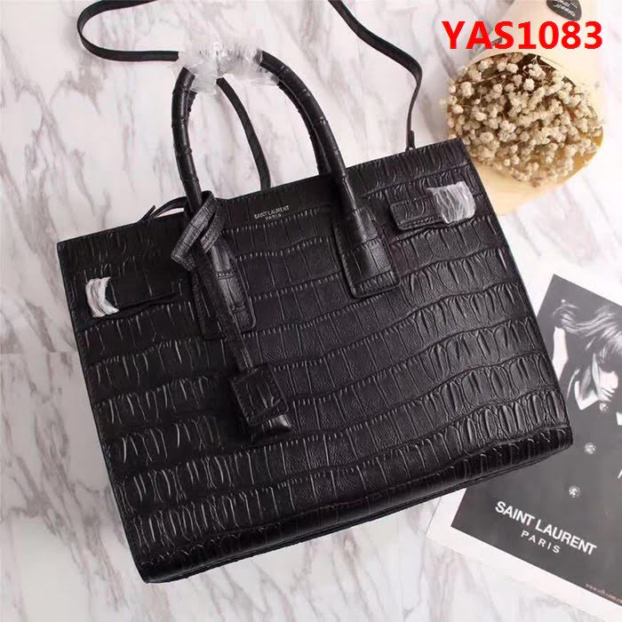 YSL聖羅蘭 超牛爆款 鱷魚紋風琴包 可手提肩背 F7107 YAS1083