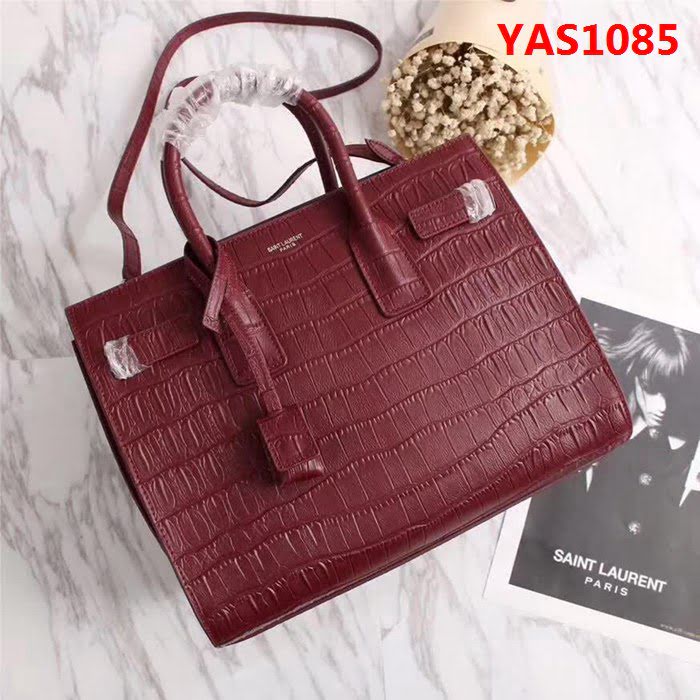 YSL聖羅蘭 超牛爆款 鱷魚紋風琴包 可手提肩背 F7107 YAS1085