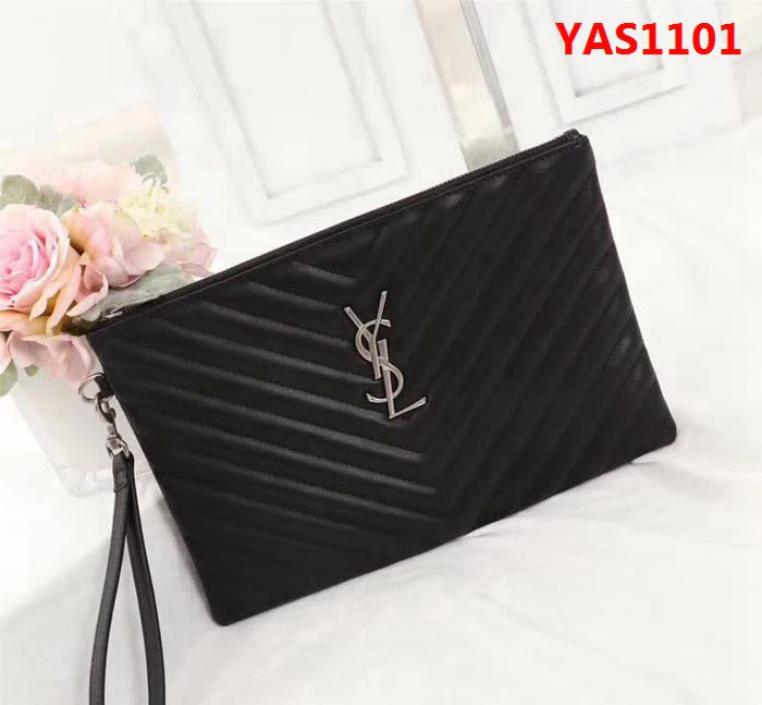 YSL聖羅蘭 最高版本 YvesSaintLaurent繡花線小牛皮手包 26619 YAS1101