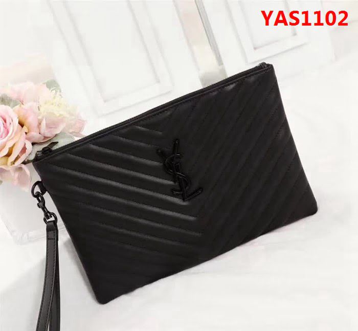 YSL聖羅蘭 最高版本 YvesSaintLaurent繡花線小牛皮手包 26619 YAS1102