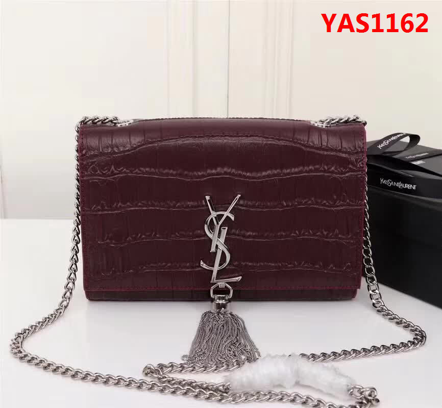 YSL聖羅蘭 專櫃原版鱷魚牛皮 鏈條流蘇單肩小包 F311224 YAS1162