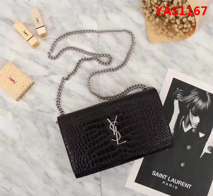 YSL聖羅蘭 鱷魚紋 大容量牛皮挎包 27712-1 YAS1167