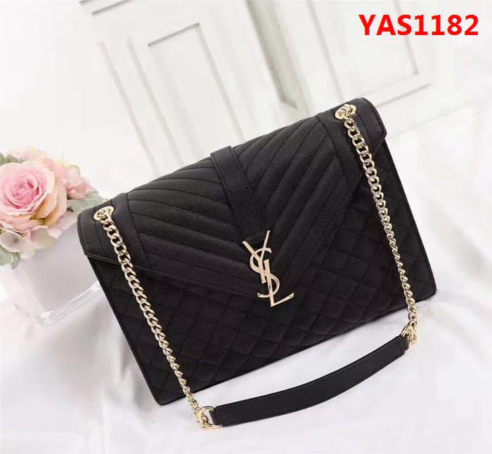 YSL聖羅蘭 爆款 魚子醬紋牛皮鏈條單肩斜挎包 26808 YAS1182
