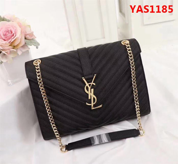 YSL聖羅蘭 經典款 互扣式球紋金屬YSL標誌 原版球紋皮肩背包 26588 YAS1185