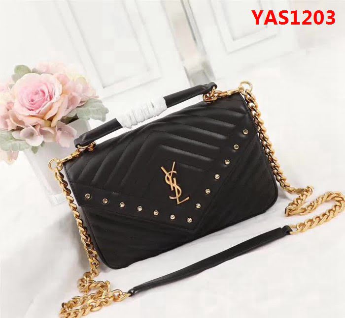 YSL聖羅蘭 新款爆賣款 小牛皮 鏈條郵差包 可手提肩背 26603-1 YAS1203