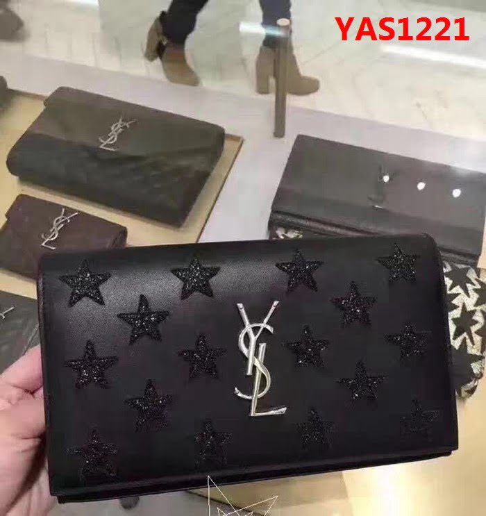 YSL聖羅蘭 經典款 漫天星愛心系列 百搭黑色鏈條包 27712 YAS1221