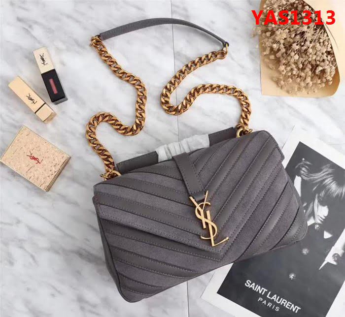 YSL聖羅蘭 王子文同款 經典sunset刺繡條紋鏈條包 26608 YAS1313