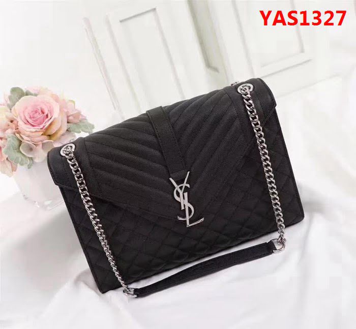 YSL聖羅蘭 爆款 魚子醬紋牛皮鏈條單肩斜挎包 26808 YAS1327
