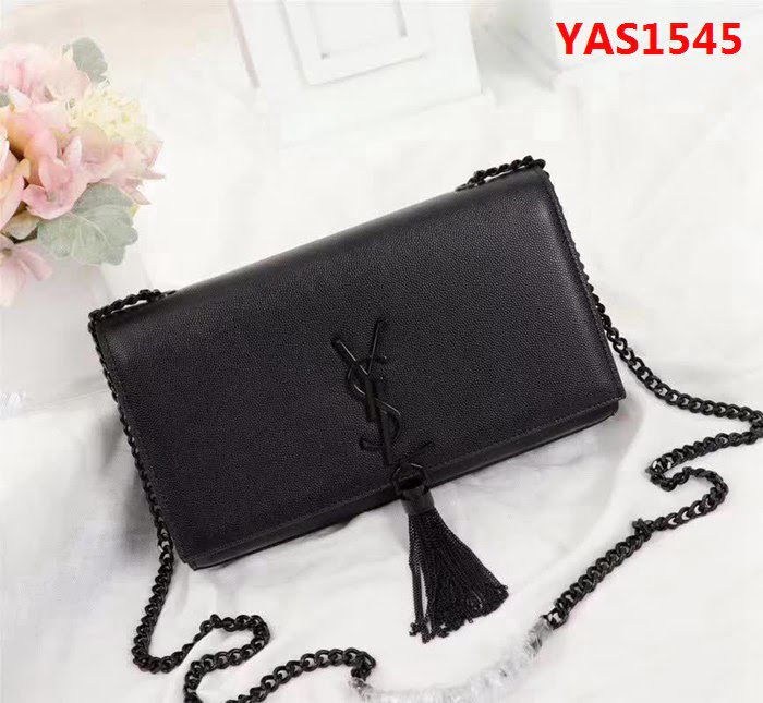 YSL聖羅蘭 原版魚子醬牛皮 翻蓋式 金色鏈條包 26702-1 YAS1545