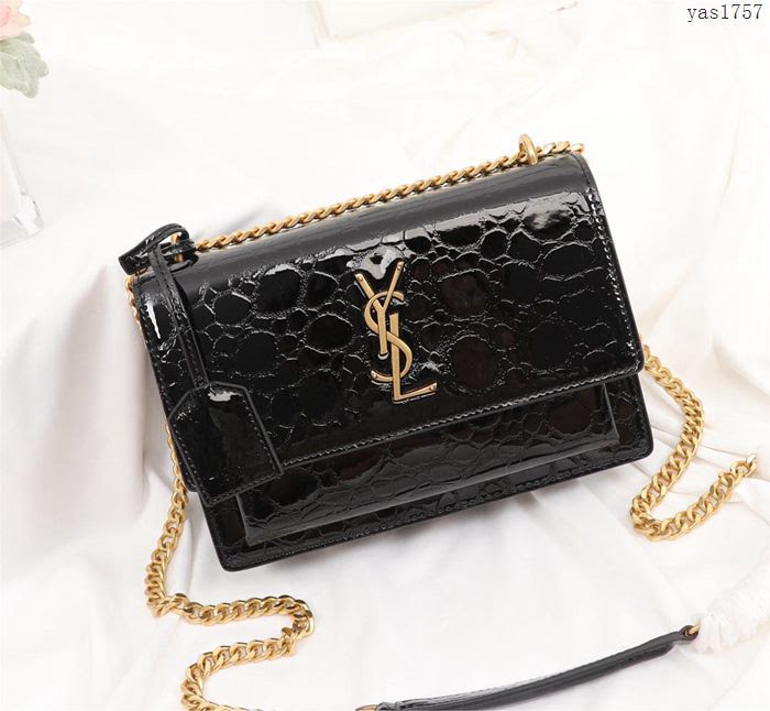 YSL女包 翻蓋信號包 442906龜紋 聖羅蘭鏈條女斜跨包  yas1757