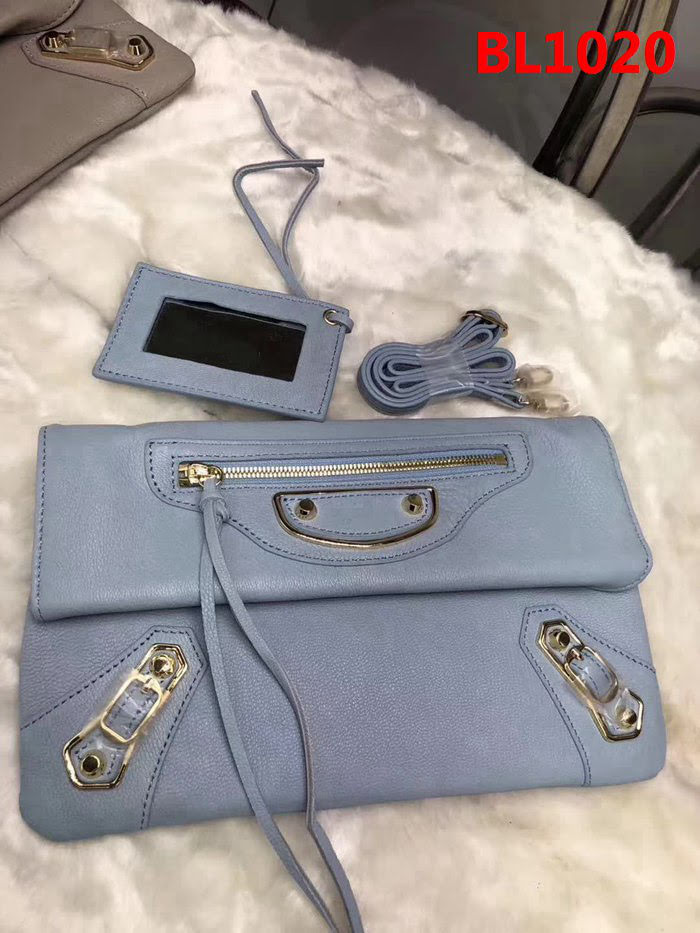 BALENCIAG巴黎世家 義大利進口山羊皮手抓包 原版品質 簡單時尚手包 配肩帶可斜挎  BL1020