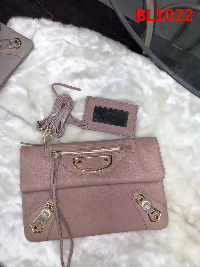 BALENCIAG巴黎世家 義大利進口山羊皮手抓包 原版品質 簡單時尚手包 配肩帶可斜挎  BL1022