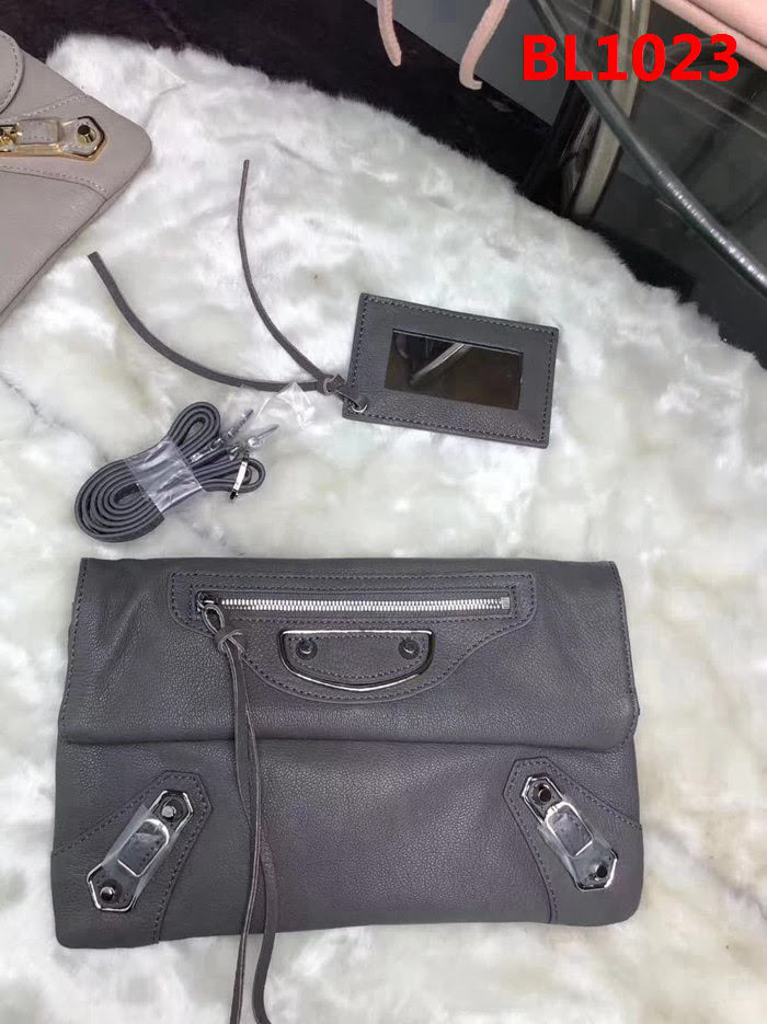 BALENCIAG巴黎世家 義大利進口山羊皮手抓包 原版品質 簡單時尚手包 配肩帶可斜挎  BL1023