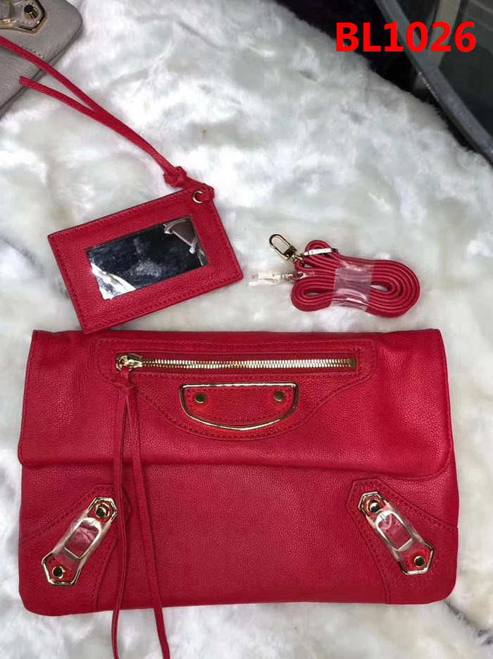 BALENCIAG巴黎世家 義大利進口山羊皮手抓包 原版品質 簡單時尚手包 配肩帶可斜挎  BL1026