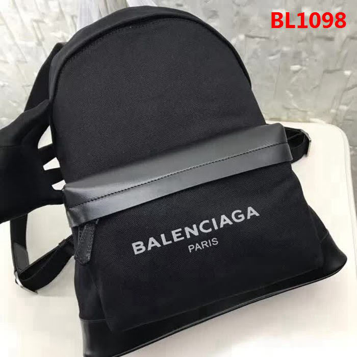 BALENCIAG巴黎世家 專櫃最新系列  Le Dix Money 帆布配牛皮 大號雙肩包  BL1098
