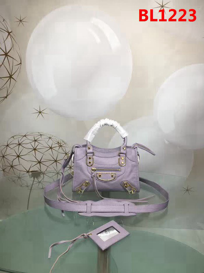 BALENCIAG巴黎世家 原版義大利進口山羊皮 小金釘 可單肩斜挎  BL1223