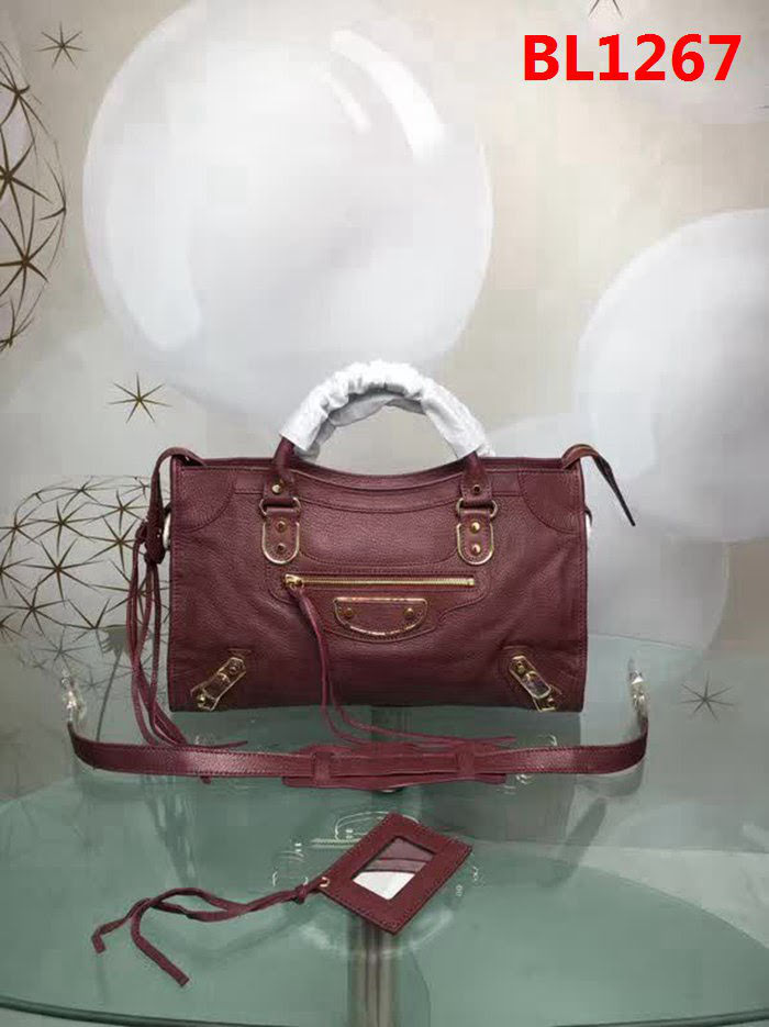 BALENCIAG巴黎世家 原版義大利進口山羊皮 小金釘 可單肩斜挎  BL1267