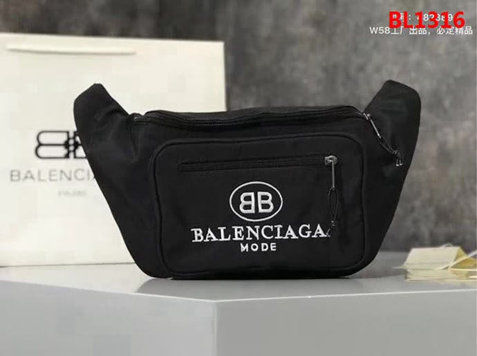BALENCIAG巴黎世家 頂級原版品質  白色繡花 胸包 腰包 男女同款 482389  BL1316