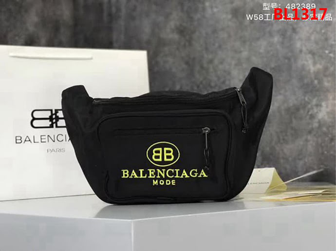 BALENCIAG巴黎世家 頂級原版品質 黃色繡花 胸包 腰包 男女同款 482389  BL1317